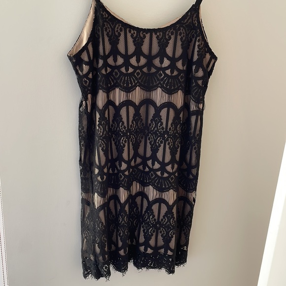 Love Fire black dress. Nude slip underneath with black lace overlay. - Picture 5 of 5